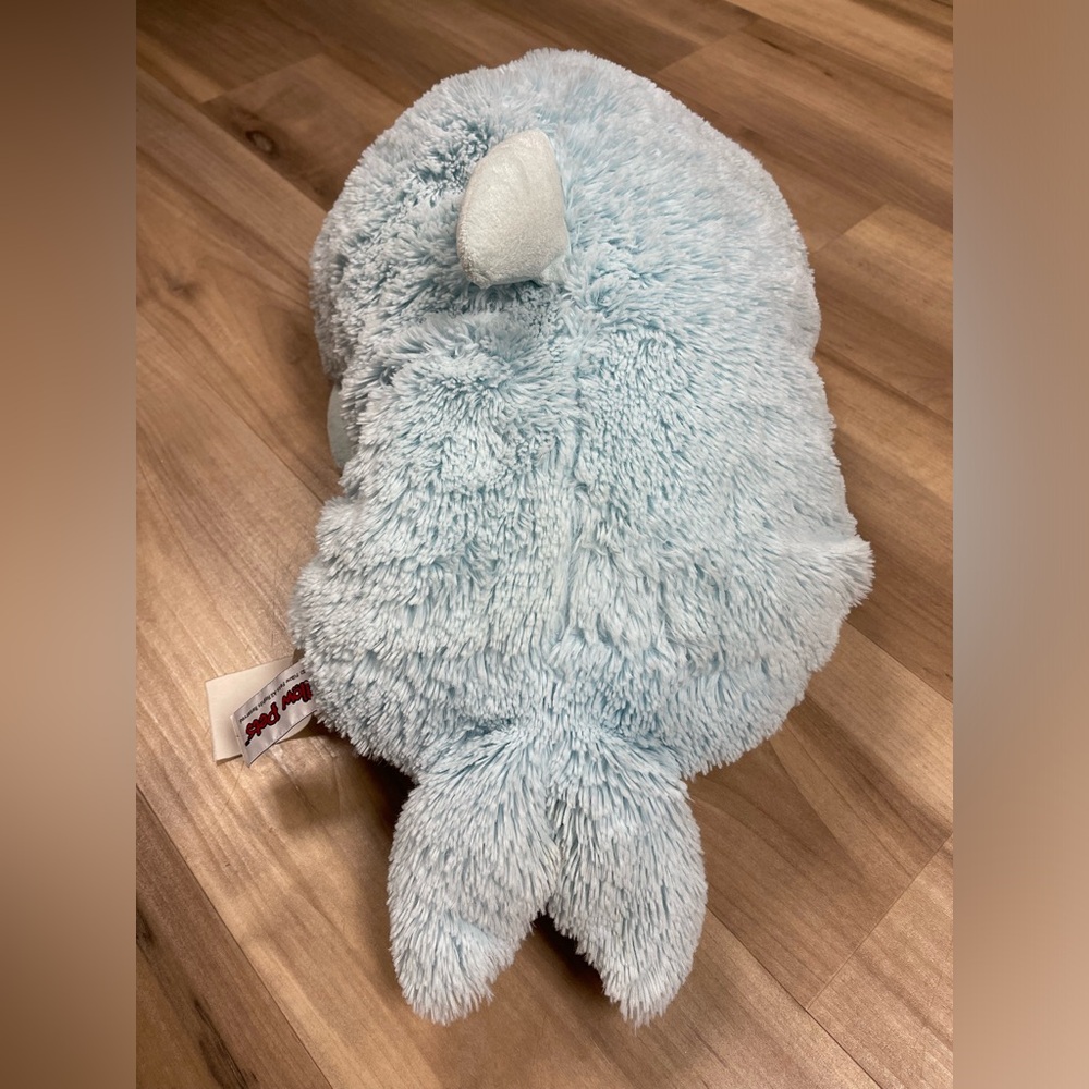 Pillow Pets Blue Dolphin Plush Stuffed Animal 2010 18”x24” Retired - Picture 5 of 13